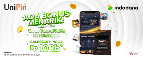 Top up Game Favorit Kamu Pakai Indodana Cashback Hingga Rp 10 Ribu!